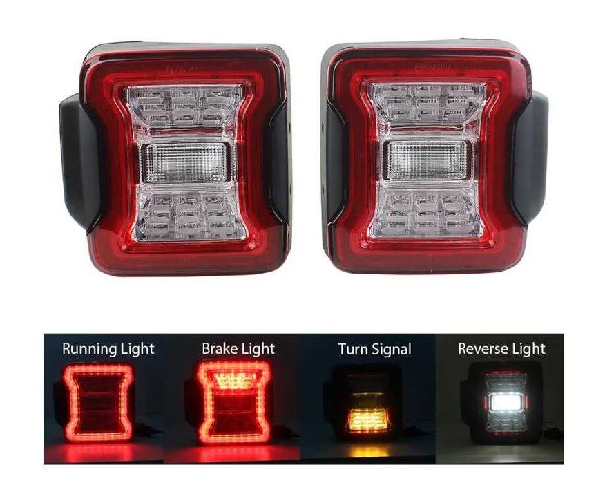 Stopuri LED Jeep Wrangler JK 2007-2017 Upgrade La JL Style 2017+