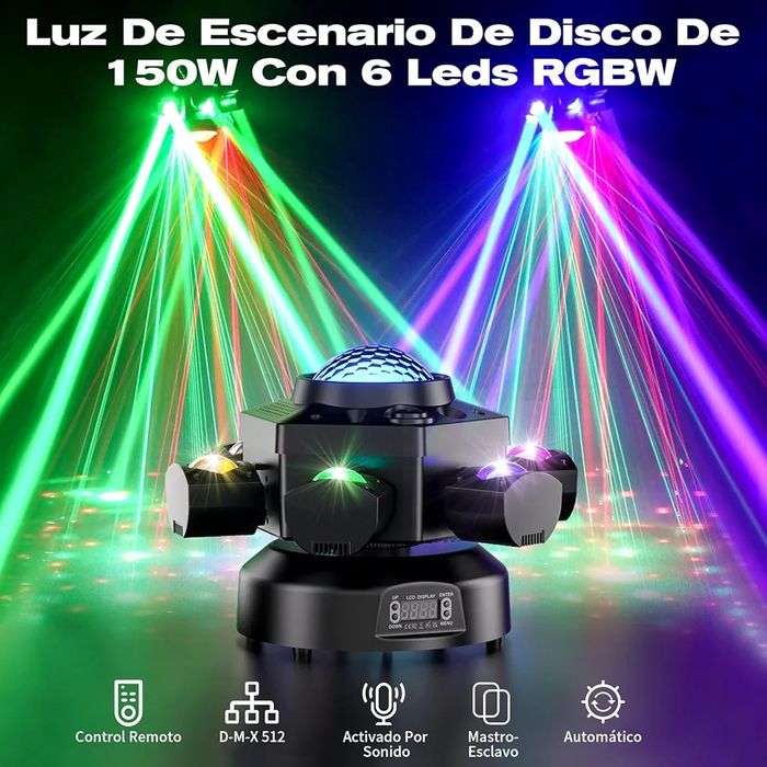 150 W Mini Moving Head Light RGBW Disco Light with Disco Ball DMX512