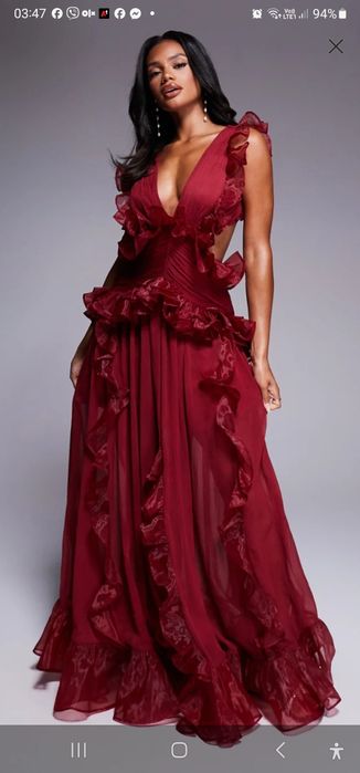 Рокля ASOS LUX  , Cherry red- -размер 38