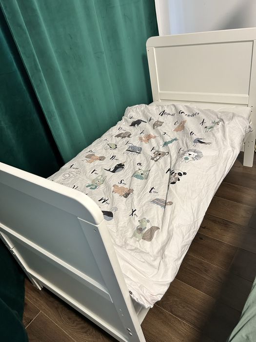 Patuț copii reglabil inalțime si varstă cu saltea 140x70