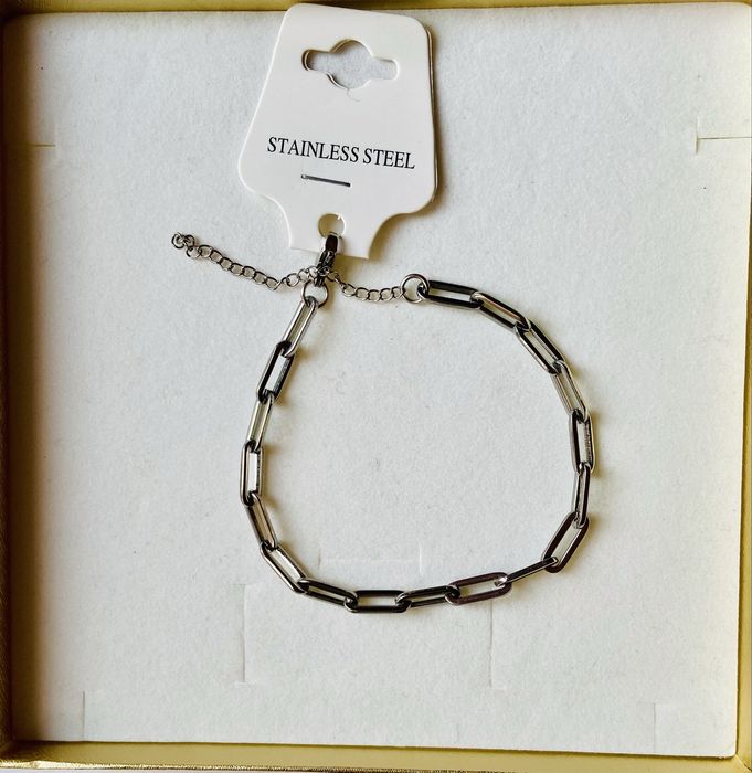 Brarara argintie din otel inoxidabil