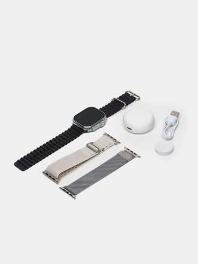 Умные смарт-часы, фитнес браслет Smart Watch, 49 мм + 3 ремешка