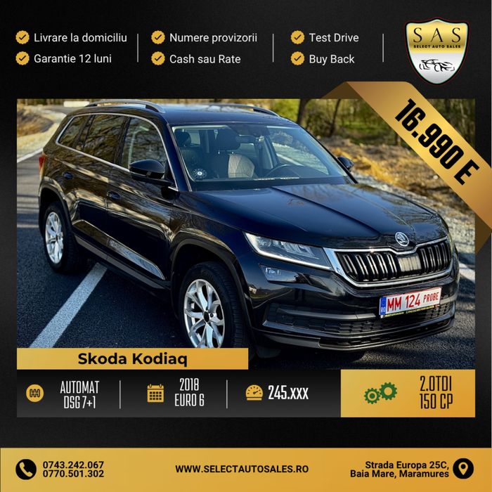Skoda Kodiaq 2.0TDI -- Automata DSG - 7 locuri - cash sau rate