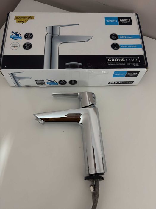 Baterie baie pentru lavoar, Grohe Start monocomanda, finisaj cromat