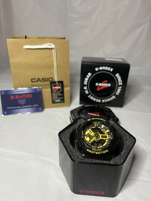 Casio G-SHOCK Negru Galben – Model Sport | Set Complet | Aspect Impresionant