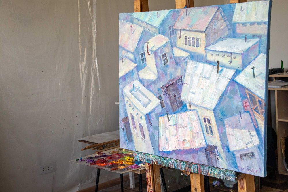 Картина Белая Бухара. 65х80 см. Холст, масло