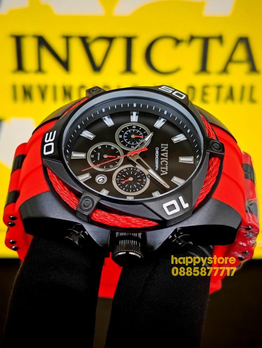 INVICTA Vanguard Red/black 50 mm, Инвикта нов мъжки часовник