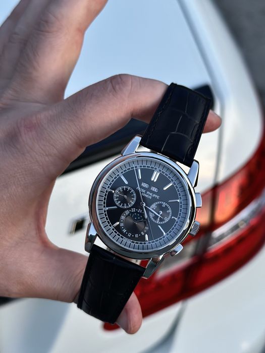 patek philippe gray dial steel