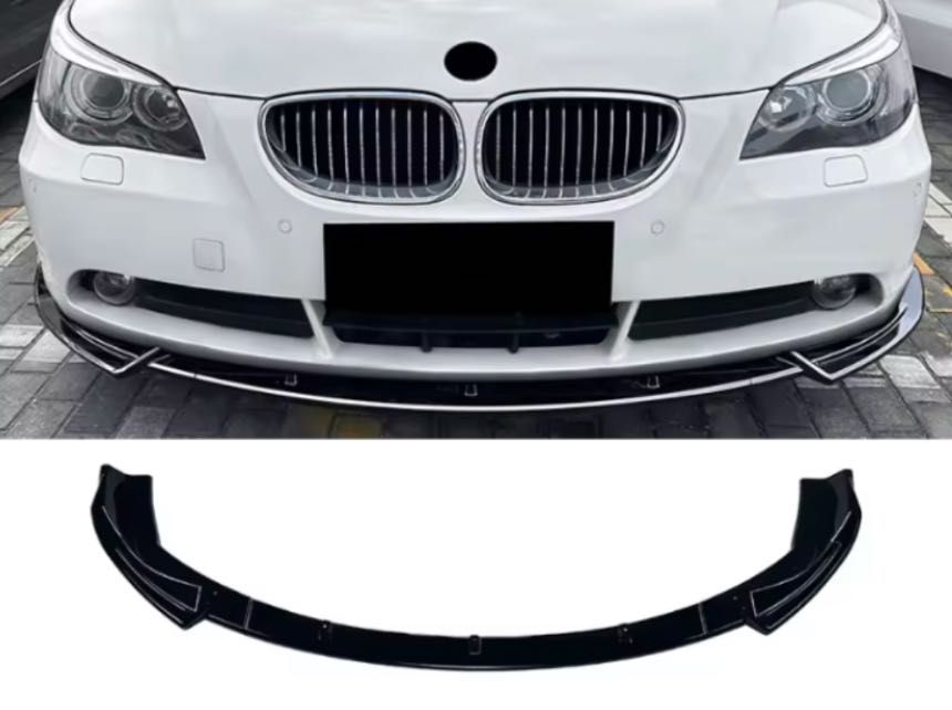 Лип / Нож за предна броня BMW E60 – черен гланц
