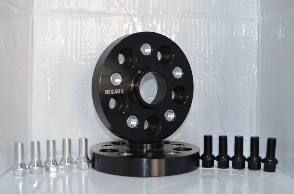 Flanse Distantiere Negre 5x112 25mm Volkswagen Audi Seat Skoda