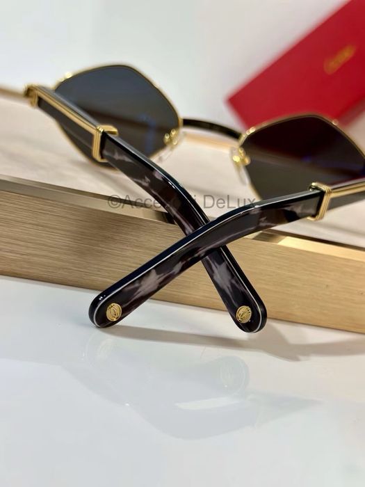 Ochelari de Soare Cartier CT0866S Polarised Noi Full Box [Verificare Colet] Gold