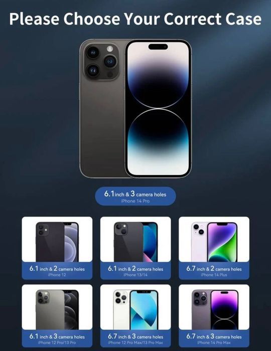 Оригинален Shockproof Калъф за Iphone 14 Pro Print Wolf/ Вълк / Черен