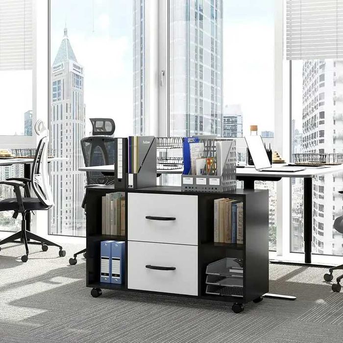 Офис шкаф с две чекмеджета - CXWL-FC08BW