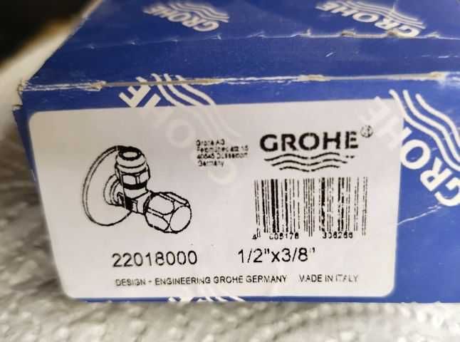 Ъглов кран Grohe Angle Valves - 1/2x3/8, нов