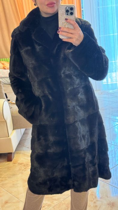 #123 Палто от норка.Blackglama.Italy.. Естествена кожа с косъм.