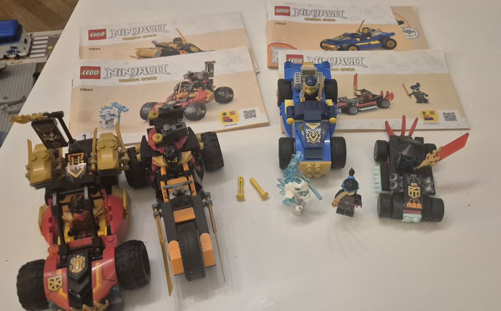 Lot 5 seturi LEGO Ninjago Dragons Rising (71828, 71829, 71810, 71864, 71840) + instrucțiuni