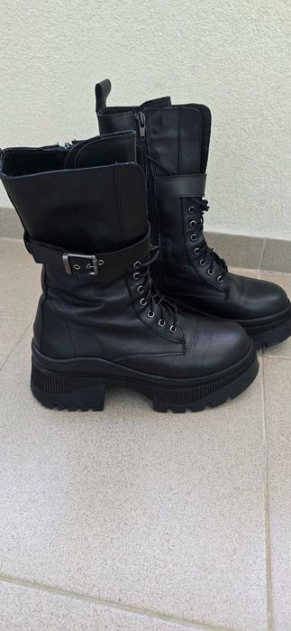 Дамски боти/полуботуш от естествена кожа номер 39