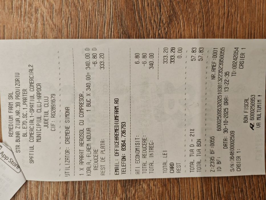 Aparat cu aerosoli Koala de la Flaem