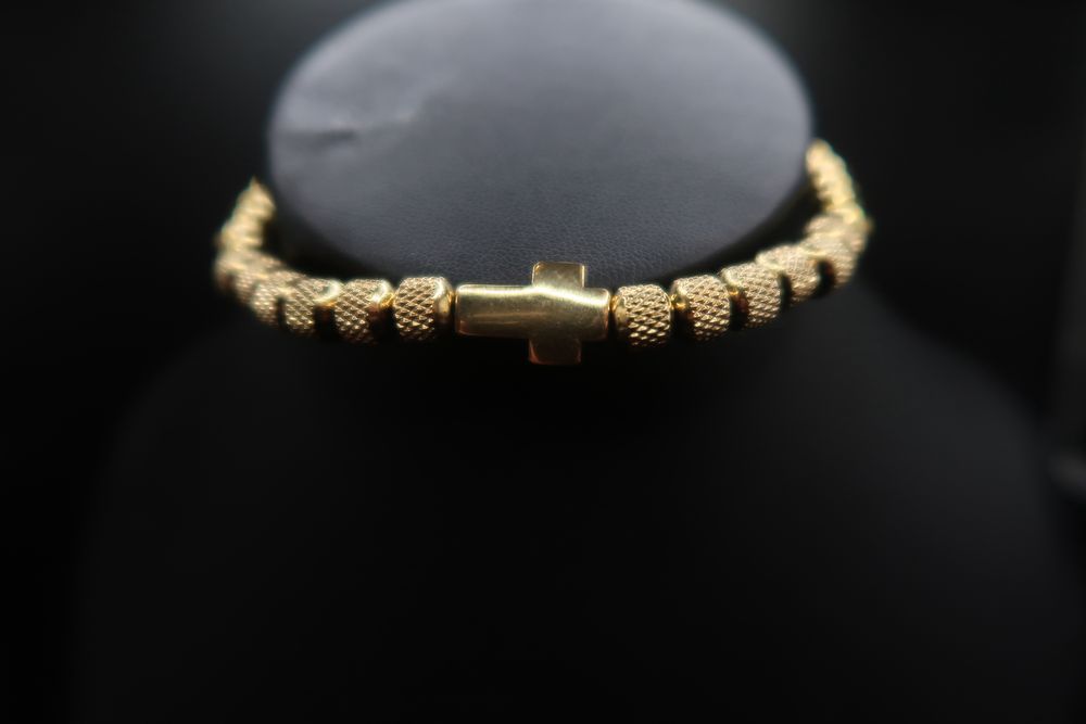 Bratara cu snur placata cu aur 18k