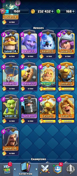 Продам прокачанный аккаунт в Clash royale