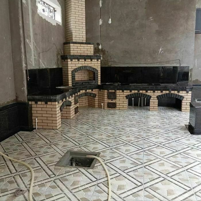 Летние кухни.  Барбекю. Очаги.