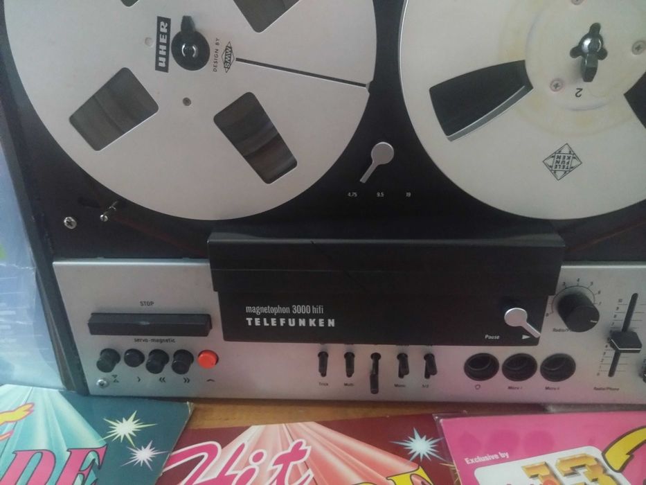 Magnetofon Telefunken M3000 Hifi 2-motor 3 head cu role metalice