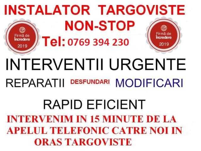 Instalator sanitar non-stop si gauri Cu Carota profesionala Targoviste