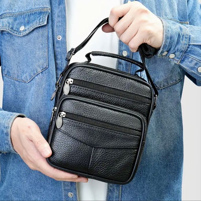 Мъжки ежедневни чантички NIUCUNZH* Класически и удобни от естест. кожа