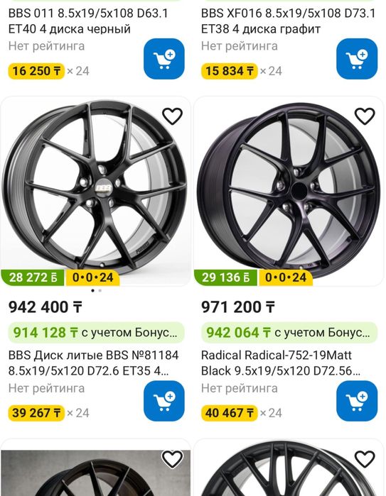 Комплект шин BBS диск