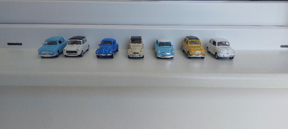 Trabant,Citroen,Vw Bettle, Renault machete 1/87