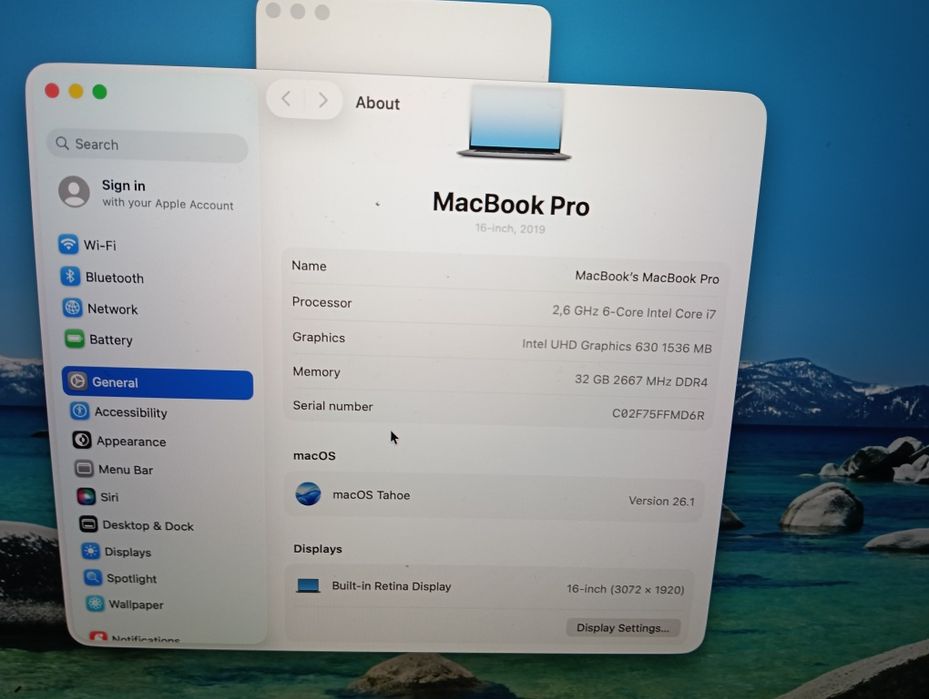 Macbook pro 16 a2141 32gb ram i7 touchbar