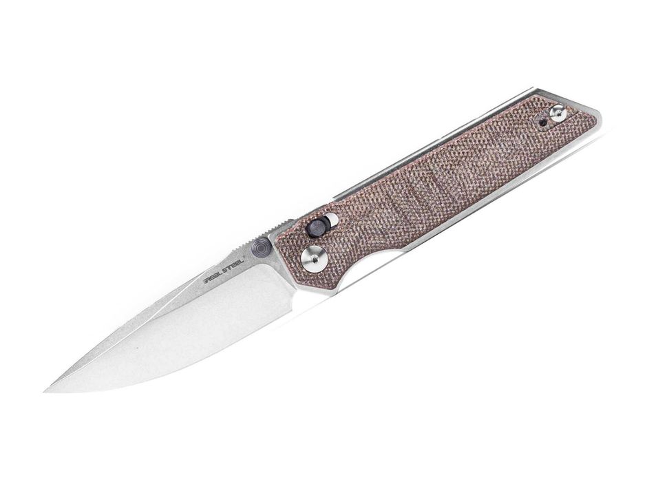 Briceag Real Steel Sacra, cu maner micarta natural, lama otel K110