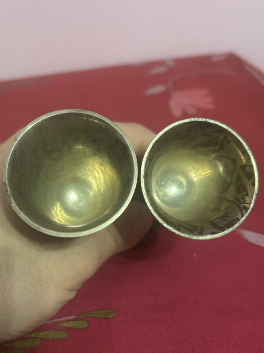 Set Mini 2 Cupe Alamă Vintage