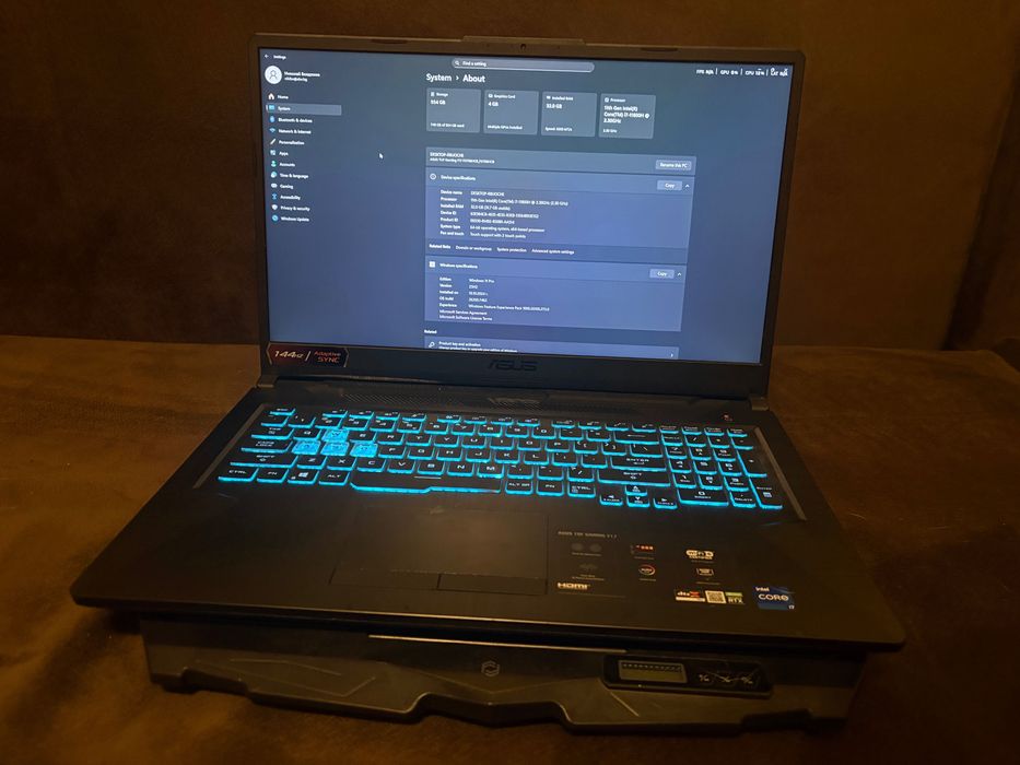 ASUS TUF F17 ; i7 nvidia 32gb ram