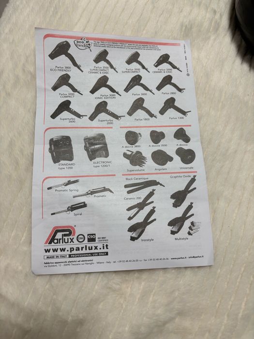 НОВ сешоар Parlux 3800 eco friendly ionic&ceramic