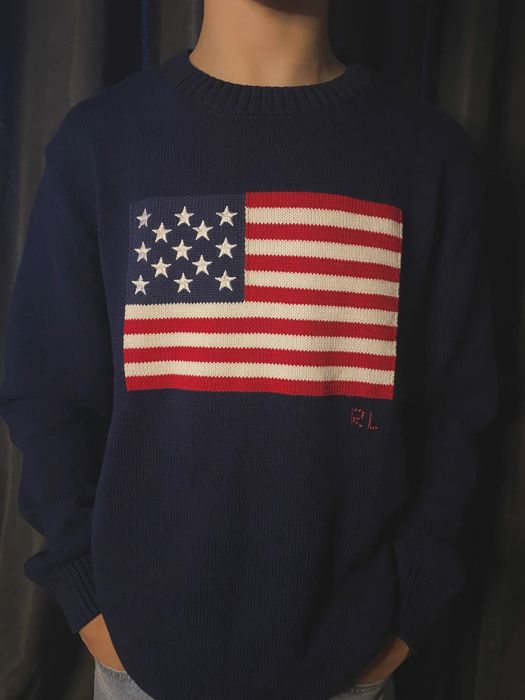 Свитер RL Polo , вязанный , размер L и XL .