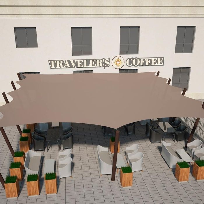 Тент на летники терассы кафе