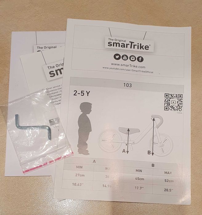 Детско Сгъваемо балансиращо колело smarTrike, синьо