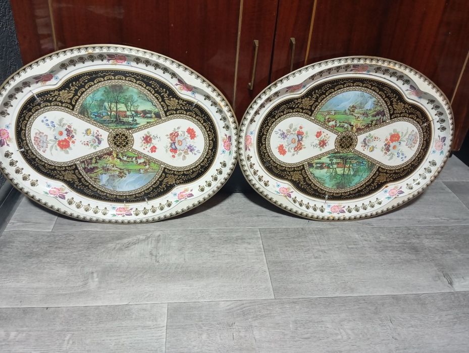 Подносы железные и тарелочки железные советские цена за всё