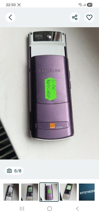 Telefon Samsung Slide cu încărcător