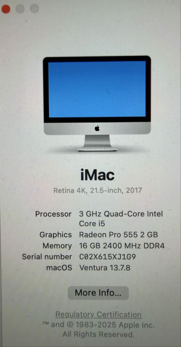 Imac 21.5” din 2017