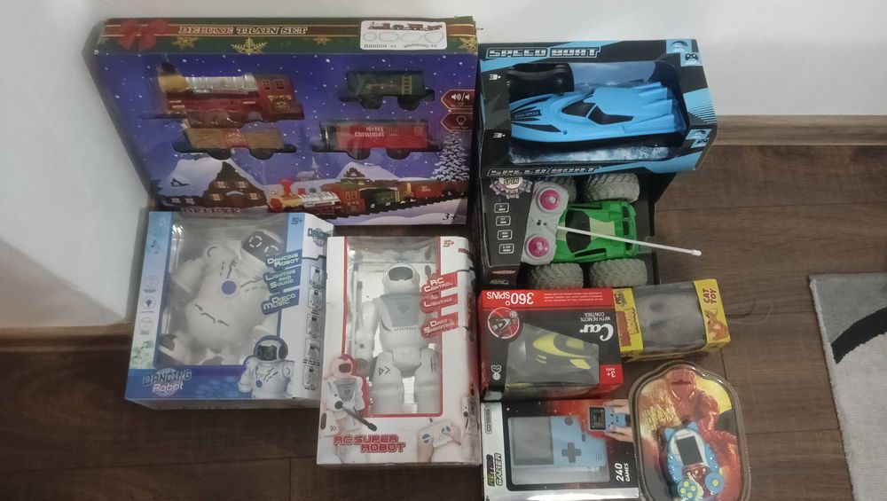 9бр детски бебешки играчки робот лодка кола бъги дистанционно влак