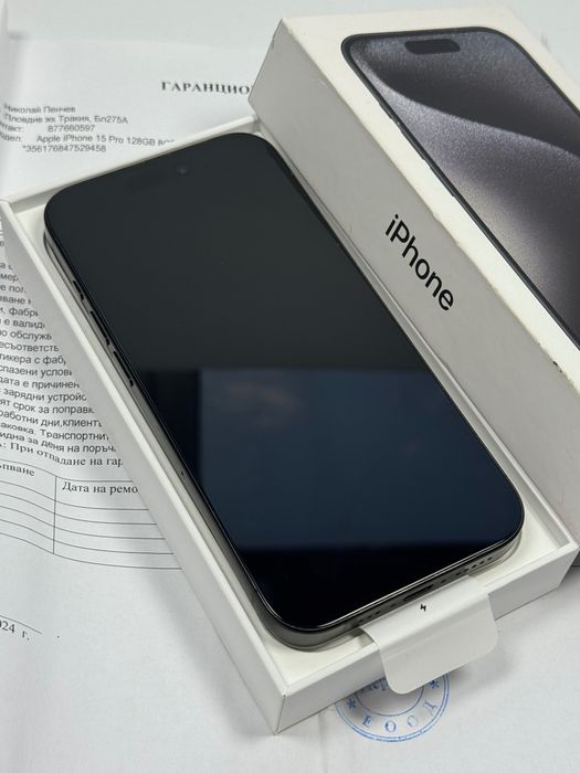 Гаранция! Apple iPhone 15 Pro 128GB88% - Black Titanium