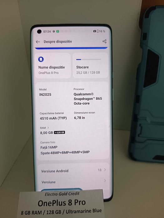 OnePlus 8 Pro 8GB RAM/128GB/Ultramarine Blue/Stare buna! ID11432