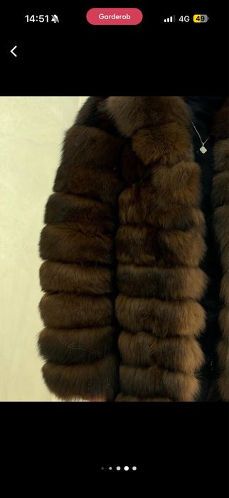 Шуба из натурального песца