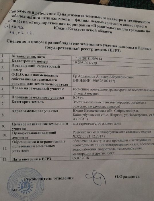 Продается срочно участок 8 сот