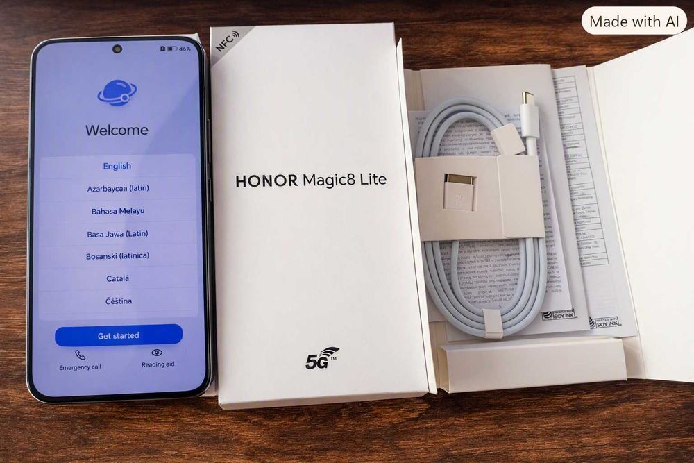 ЧИСТО НОВ! Honor Magic 8 Lite 5G – 512GB с 2 год пълна гаранция!