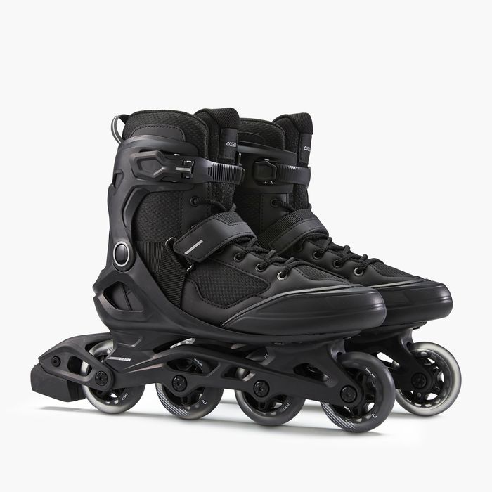 Role fitness Fit 100 Negru-Gri Adulți - produs resigilat Decathlon