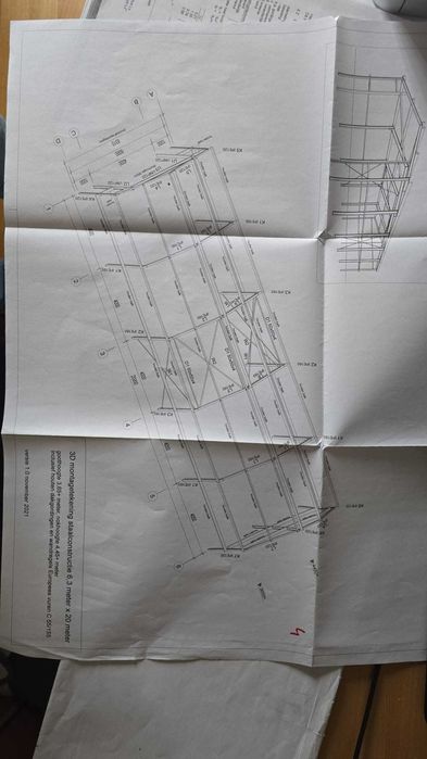 Kit complet metalic (profile grele otel IPE 160)  6.3m x 20m (126 mp) – + Lemn Tratat, Proiect Olanda