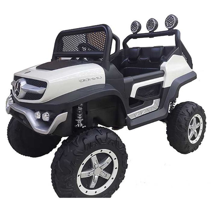 UTV electric pentru 2 copii Mercedes UNIMOG 90W 12V 7Ah #White